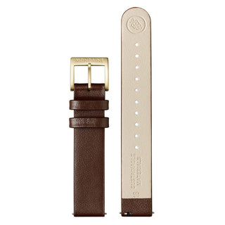 Brown vegan grape leather strap, 16mm
