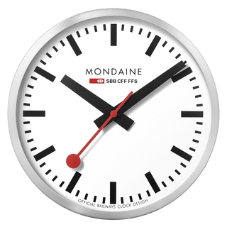 Wanduhr silber, 40cm, A995.CLOCK.16SBB