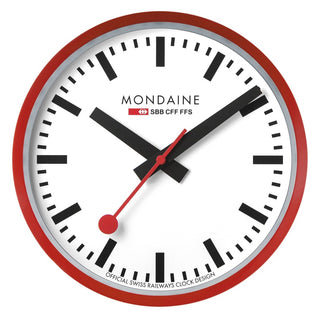 Wanduhr rot, 25cm, A990.CLOCK.11SBC,4