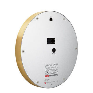 Gold Coloured Wall clock, 25cm