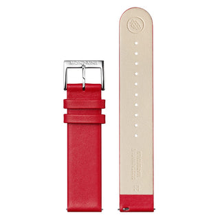 Doppio Solar, Rotes Veganes Traubenleder, 41 mm	, Vorderansicht vom Armband