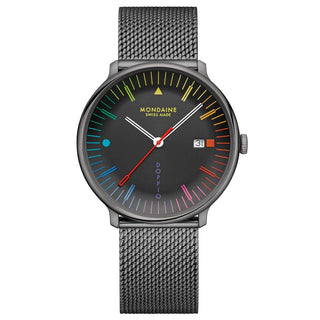 Doppio, Edelstahl, 41 mm	, Frontansicht