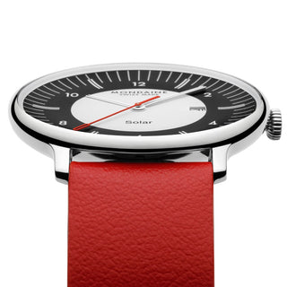 Doppio Solar, Rotes Veganes Traubenleder, 41 mm	, Ziffernblatt