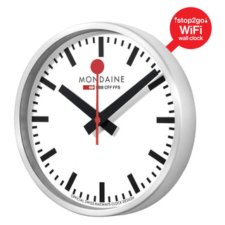 Wall clock, 250mm, stop2go WiFi Clock, MSM.25S11, front view