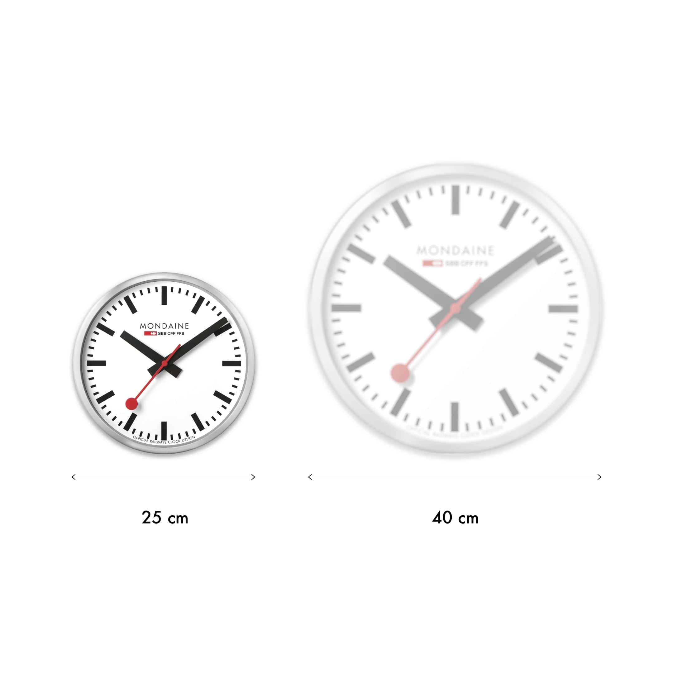 Wall clock, 25cm, red kitchen clock, A990.CLOCK.16SBB – Mondaine