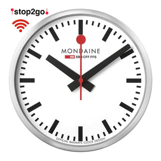 stop2go Wi-Fi Wanduhr, 25 cm