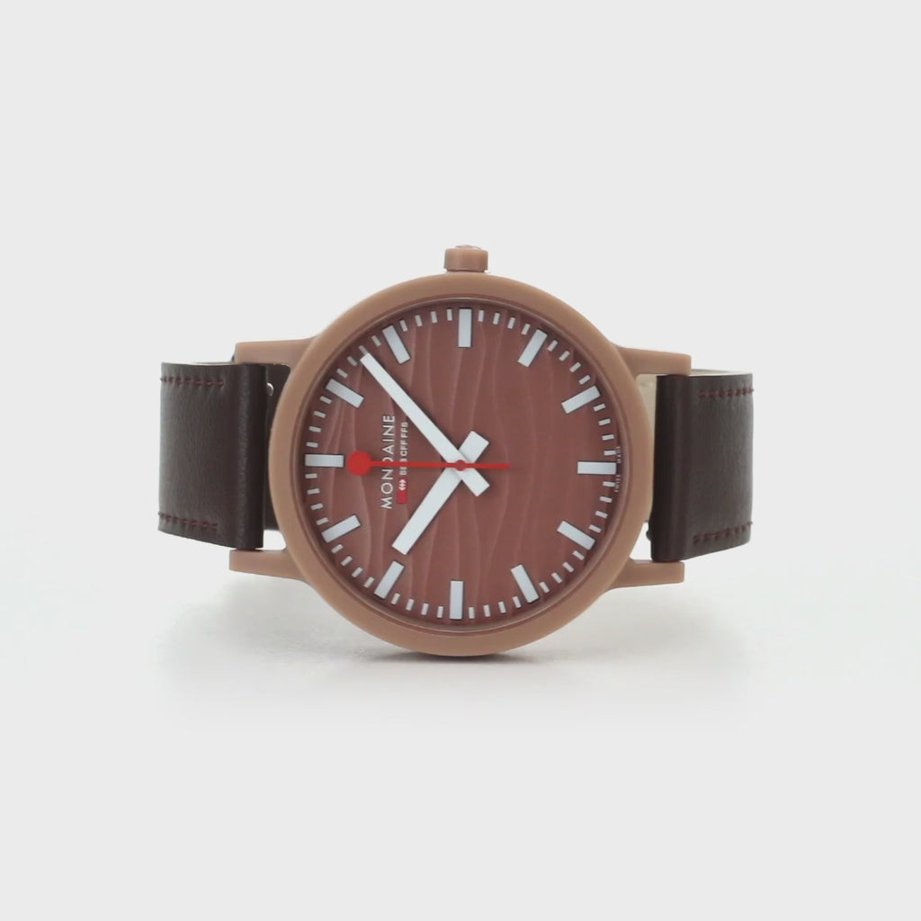 essence Mocha Limited Edition, Braunes Veganes Traubenleder, 41 mm, 360 video