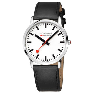 Simply Elegant, 41 mm, black leather watch, A638.30350.11SBO