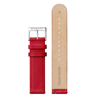Rot Echtleder Armband, 20mm, FEM.3120.30Q.K