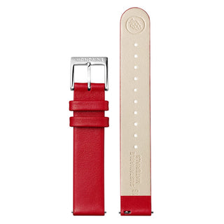 evo2, 30 mm, Rotes Veganes Traubenleder Uhr, MSE.30210.LCV, Vorder- und Rückansicht des Armbands