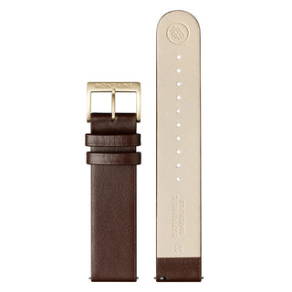 evo2, 40mm, Goldenes Veganes Traubenleder Uhr, MSE.40112.LGV, Vorder- und Rückansicht des Armbands