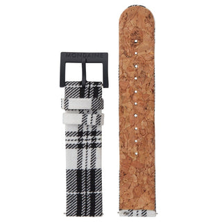 Textile strap with cork lining, 20mm
