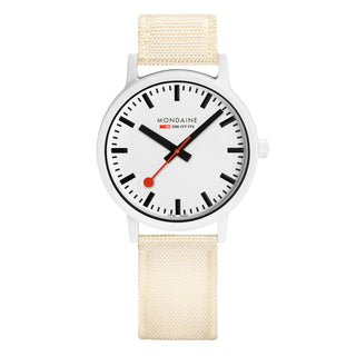 essence white, 41mm, nachhaltige Uhr für Damen und Herren, MS1.41111.LT, Frontansicht
