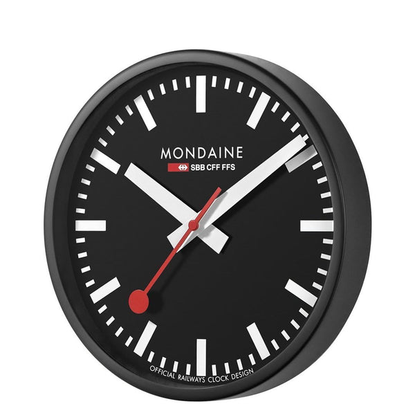 Wall clock, 25cm, black kitchen clock, A990.CLOCK.64SBB – Mondaine